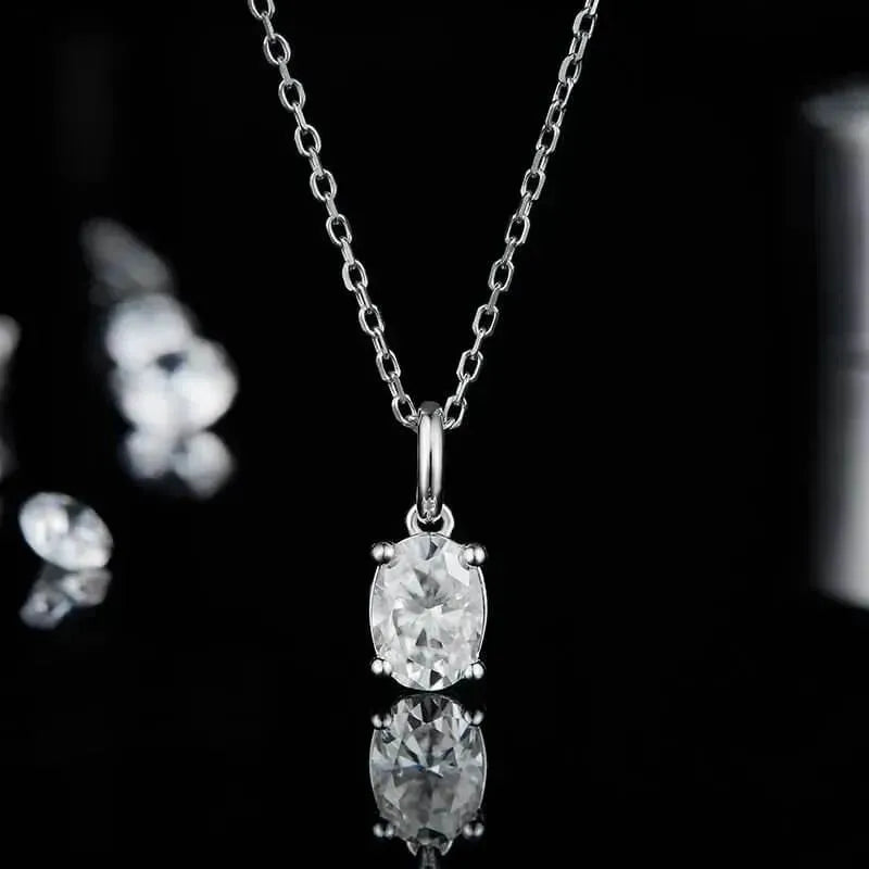 The Zaylora Moissanite Solitaire Necklace PENDANT by Chantal Vaulet