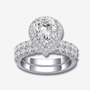 The Zephyra pear cut moissanite halo ring 3CT in sterling silver, dazzling wedding engagement ring 💍✨ amazing value!