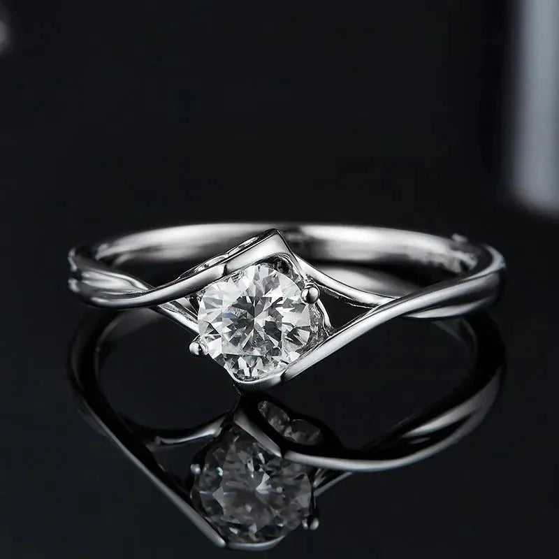 The Zorielle 0.5CT Round-Cut Moissanite Ring RING by Chantal Vaulet
