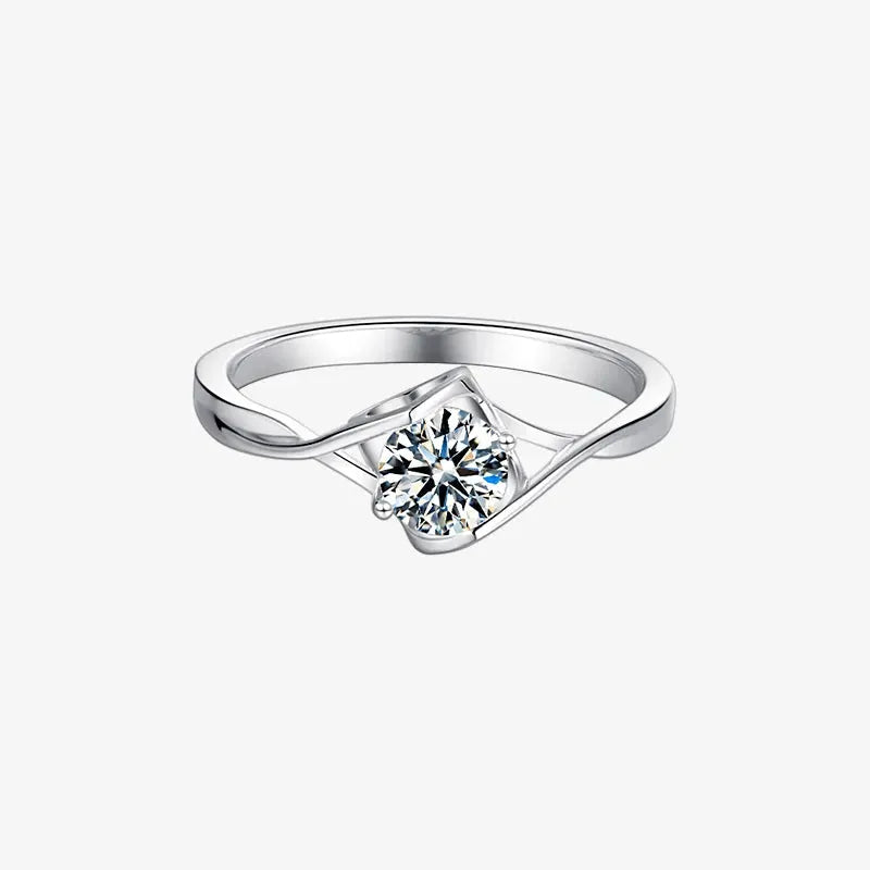 The Zorielle 0.5CT Round-Cut Moissanite Ring RING by Chantal Vaulet