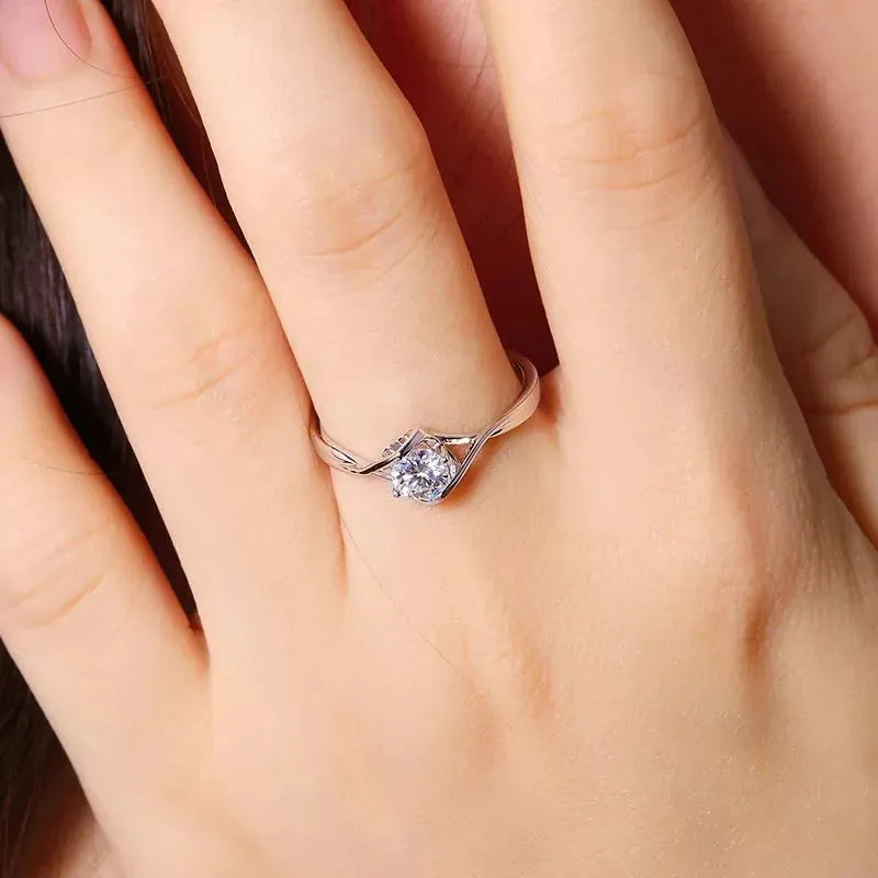 The Zorielle 0.5CT Round-Cut Moissanite Ring RING by Chantal Vaulet