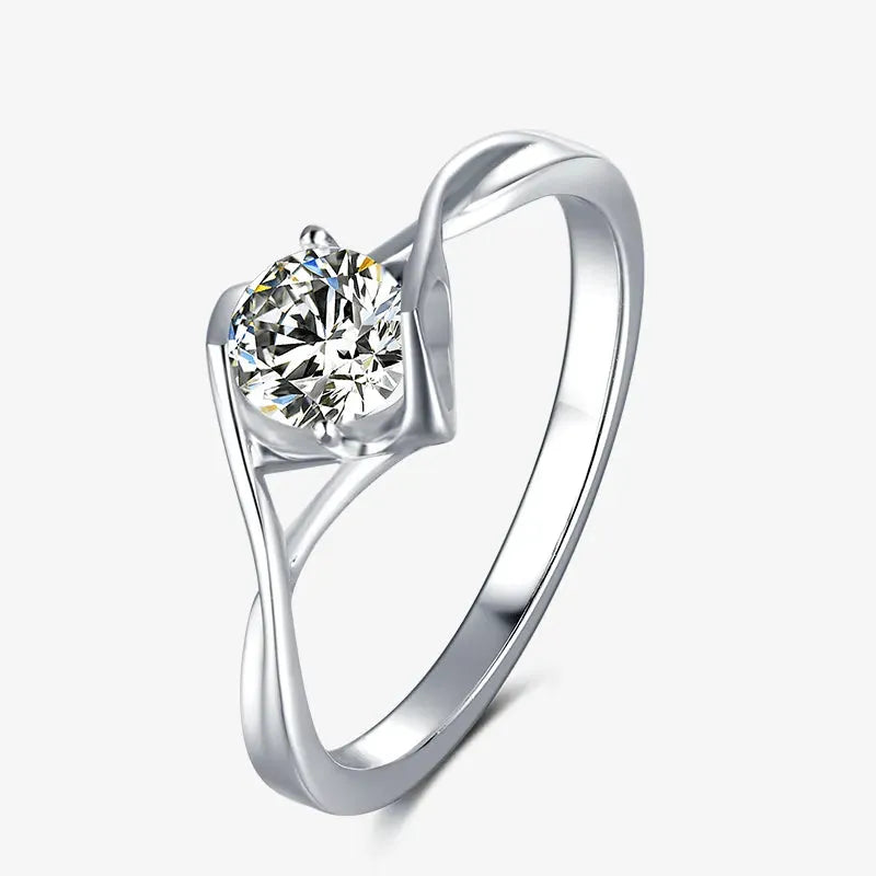 The Zorielle 0.5CT Round-Cut Moissanite Ring RING by Chantal Vaulet