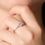 Elegant Moissanite ring on a hand, showcasing its stunning brilliance 💍✨. Perfect for engagements, weddings, and amazing value!